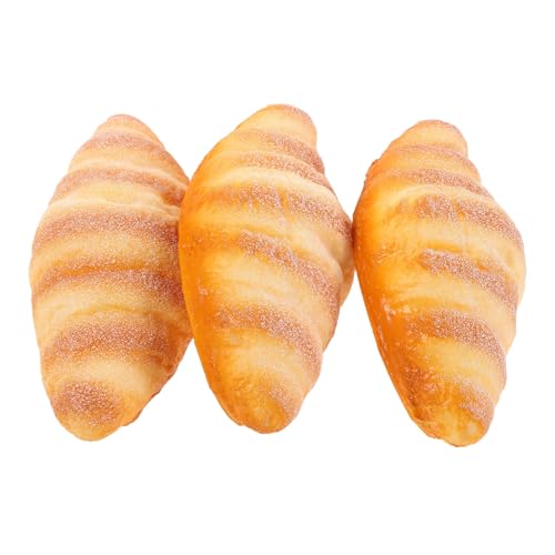 WESIEVYA 3 Stück Teiliges Künstliches Brot Realistische Simulation von Croissants aus Robustem Material Langlebige Deko für Bäckerei Schaufenster und Fotografie Leicht und Detailgetreu WESIEVYA 3 Stück Teiliges Künstliches Brot Realistische Simulation von Croissants aus Robustem Material Langlebige Deko für Bäckerei Schaufenster und Fotografie Leicht und Detailgetreu von WESIEVYA