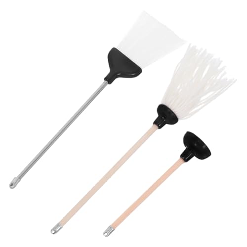 WESIEVYA 3 Stück Teiliges Miniatur Reinigungsset für Puppenhäuser mit Realistischen Mop Besen und Toilettenpümpel Robuste Miniatur Badezimmer und Wäschezubehör für Vielfältige Puppenhaus WESIEVYA 3 Stück Teiliges Miniatur Reinigungsset für Puppenhäuser mit Realistischen Mop Besen und Toilettenpümpel Robuste Miniatur Badezimmer und Wäschezubehör für Vielfältige Puppenhaus von WESIEVYA