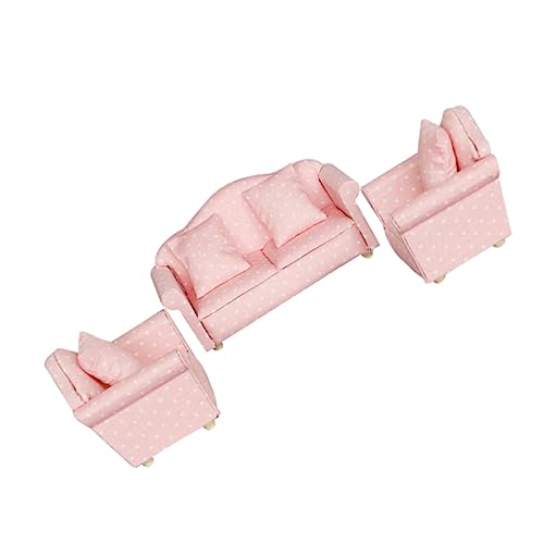 WESIEVYA 3 Stücke Playhouse Sofa Kinderspielthing Mini Sofa Rosa Sofa Mit Kissen WESIEVYA 3 Stücke Playhouse Sofa Kinderspielthing Mini Sofa Rosa Sofa Mit Kissen von WESIEVYA