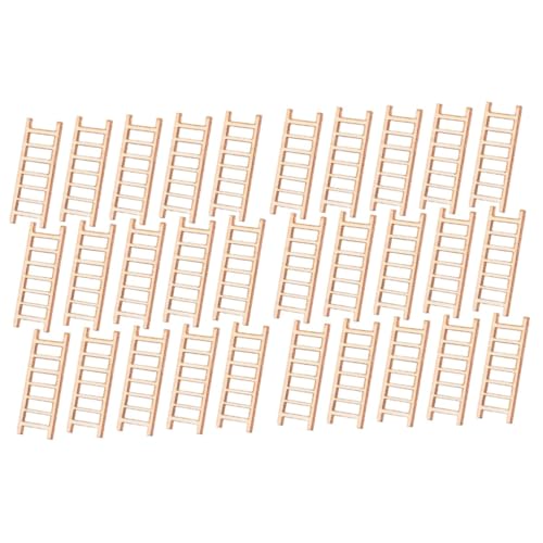 WESIEVYA 30 Stück Kleine Treppenornamente, Mini Hausleitern, Holztreppen, Topfornament, Zarte Leiterdekoration, Mikrolandschaftsschmuck, Fotografie Requisiten, Simulation Einer Minileiter von WESIEVYA