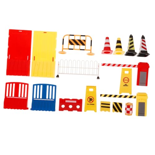 WESIEVYA 32 Stück Miniatur-verkehrsschilder Spielzeug Verkehrsschilder Partygeschenk Zum Thema Bauwesen von WESIEVYA