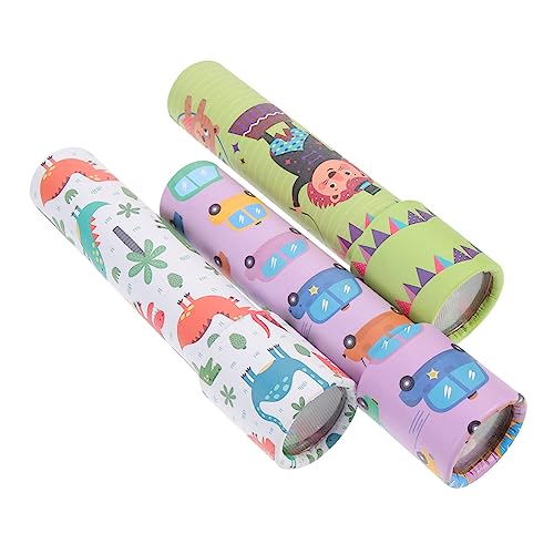 WESIEVYA Pädagogisches Kinderspielzeug-Set 3-teilig Papierkaleidoskope Pädagogisches Kinderspielzeug Kognitives Kaleidoskop Für Jungen Und Mädchen Zufälliger Stil von WESIEVYA