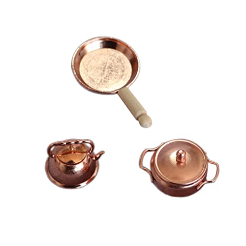 WESIEVYA 3pcs 1:12 Fairy House Miniatur Topf Pfanne Kessel Miniatur Spielen Lebensmittel Zubehör WESIEVYA 3pcs 1:12 Fairy House Miniatur Topf Pfanne Kessel Miniatur Spielen Lebensmittel Zubehör von WESIEVYA