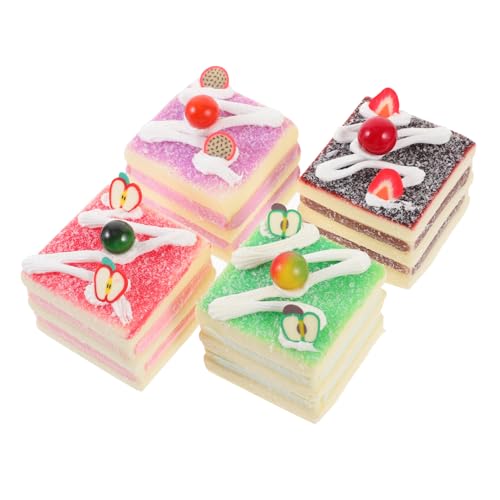 WESIEVYA Künstliche Kuchenmodelle Simulierter Quadratischer Obstkuchen Dessertdekoration Display Für Foto-Requisiten Made Aus Pu-Material WESIEVYA Künstliche Kuchenmodelle Simulierter Quadratischer Obstkuchen Dessertdekoration Display Für Foto-Requisiten Made Aus Pu-Material von WESIEVYA