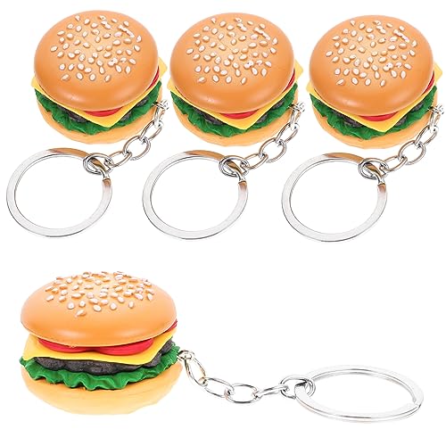 WESIEVYA 4 Stück Simulation Lebensmittelanhänger Hamburgerform Anhänger Cartoon Schlüsselanhänger DIY Anhänger Niedlicher Schlüsselanhänger Gefälschte Lebensmittelanhänger Cartoon WESIEVYA 4 Stück Simulation Lebensmittelanhänger Hamburgerform Anhänger Cartoon Schlüsselanhänger DIY Anhänger Niedlicher Schlüsselanhänger Gefälschte Lebensmittelanhänger Cartoon von WESIEVYA