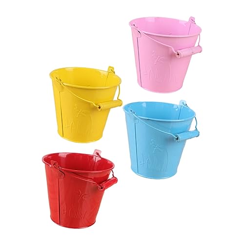 WESIEVYA Kleiner Sandeimer für Jungen und Mädchen 4-teiliges Strandeimer-spielzeugset Lustige Designs Leicht für Langanhaltendes Spielen von WESIEVYA