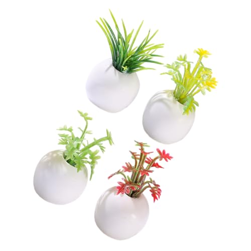 WESIEVYA 4 Stück Sukkulenten Im Topf, Mini, Mini Ornament, Miniaturpflanzen Für Puppenhaus, Mini Garten, Bonsai, Puppenhaus, Sukkulenten, Mini Bonsai Modell, Simulierter Bonsai WESIEVYA 4 Stück Sukkulenten Im Topf, Mini, Mini Ornament, Miniaturpflanzen Für Puppenhaus, Mini Garten, Bonsai, Puppenhaus, Sukkulenten, Mini Bonsai Modell, Simulierter Bonsai von WESIEVYA