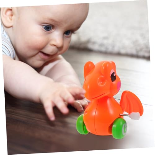 WESIEVYA 4 Stück Teiliges Dinosaurier Wind up Fahrzeug Spielzeugset Leichtes Mini Dinosaurier Auto für Kleinkinder Buntes Aufziehauto Geschenk für Jungen und Mädchen Geeignet für Innen von WESIEVYA
