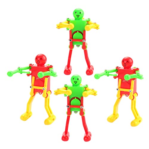WESIEVYA 4-teiliges Roboterspielzeug Für Jungen Und Mädchen Aufziehspielzeug Für Jungen Und Mädchen Uhrwerk-tanzroboter Einfach Zu Verwenden Und Zu Pflegen Zufällige Farbe von WESIEVYA