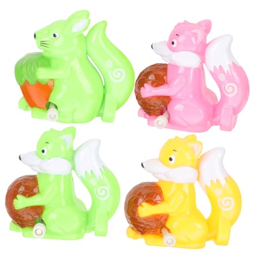 WESIEVYA 4 Stück zum Aufziehen Animal Toys Tier glowingtoys Sicheres Glowing Toys Kreatives Füchse-Eichhörnchen- lustige Tierspielzeuge Plastik WESIEVYA 4 Stück zum Aufziehen Animal Toys Tier glowingtoys Sicheres Glowing Toys Kreatives Füchse-Eichhörnchen- lustige Tierspielzeuge Plastik von WESIEVYA