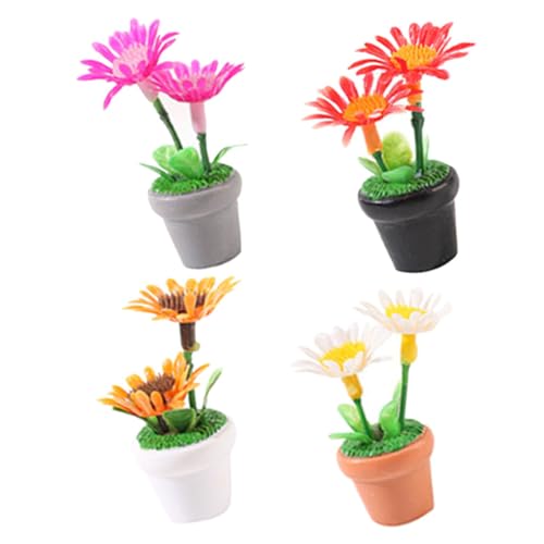 WESIEVYA 4 Teiliges Mini Pflanzenmodell, Mini Heimornament, Mini DIY Bonsai Modell, Mini Hauszubehör, Mikro Landschaftsrequisiten, Mini Hausdekor, Mini Landschaftsrequisite, Mini Garten von WESIEVYA