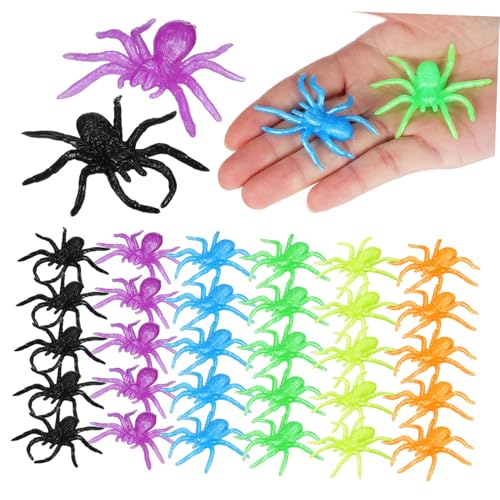 WESIEVYA 48 Stück Teiliges Halloween TPR Spinnenset Elastische Bunte Scherzspielzeuge für Gruselige Party Dekorationen und Lustige Goodie Bags als Partygeschenke für Halloween Feiern WESIEVYA 48 Stück Teiliges Halloween TPR Spinnenset Elastische Bunte Scherzspielzeuge für Gruselige Party Dekorationen und Lustige Goodie Bags als Partygeschenke für Halloween Feiern von WESIEVYA