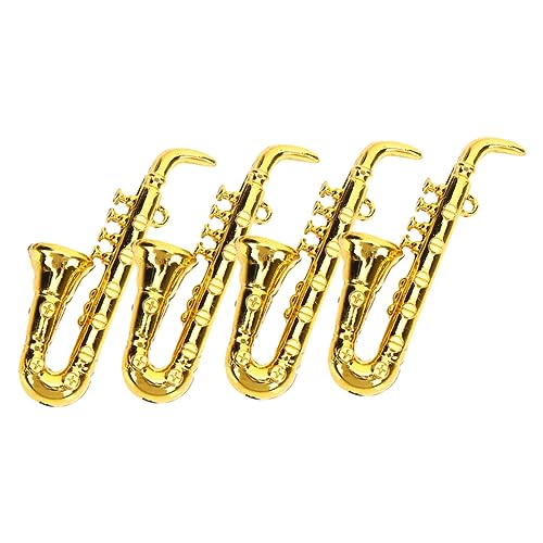 WESIEVYA 4Stücke Saxophon Puppenhaus Musikinstrumente Detailreiche Blasinstrumente für Kreative Dekoration und Stilvolle Raumgestaltung WESIEVYA 4Stücke Saxophon Puppenhaus Musikinstrumente Detailreiche Blasinstrumente für Kreative Dekoration und Stilvolle Raumgestaltung von WESIEVYA