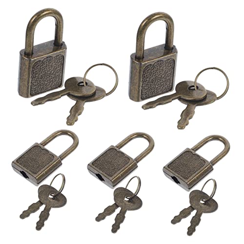 WESIEVYA 5 Sets Box Schatztruhenschloss Antik Stil Schlossschlüssel Kleines Schloss Schlüsselspielzeug Kleine Schlüssel Für Truhen Antikes Vorhängeschloss Schublade Dekoratives WESIEVYA 5 Sets Box Schatztruhenschloss Antik Stil Schlossschlüssel Kleines Schloss Schlüsselspielzeug Kleine Schlüssel Für Truhen Antikes Vorhängeschloss Schublade Dekoratives von WESIEVYA