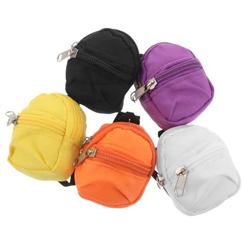 WESIEVYA 5 Stück Mini -Puppen -Rucksack Geldbörse wechseln Coin -Geldbörse kleine Münzgrundstück Tasche Charme von WESIEVYA