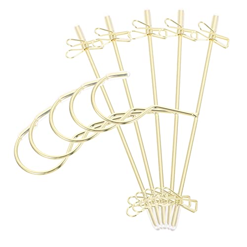 WESIEVYA 5 Stück Puppenkleidungsaufbewahrung, Hosenklammer, Puppenkleiderbügel, Kleiderbügel, Puppenhauszubehör, Kleiderbügel Für Haustierkleidung, Puppenkleiderbügel, Miniatur von WESIEVYA