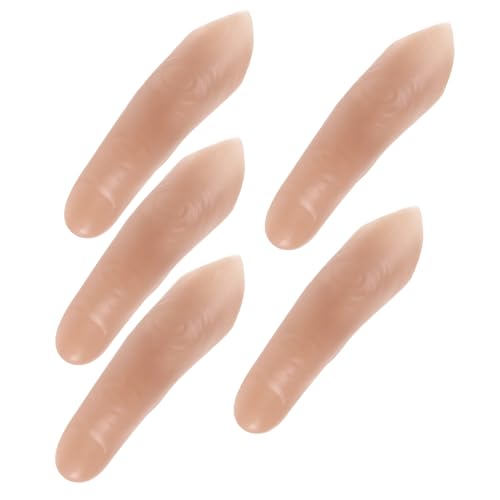 WESIEVYA 5 Stück Teiliges Realistischer Fake Finger für Cosplay und Partys Requisiten für Tricks Theater und Scherze mit Verlängertem Design für Beeindruckende Effekte von WESIEVYA