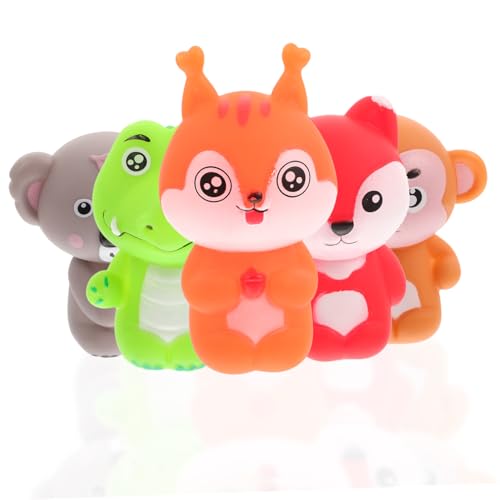 WESIEVYA 5 Stück Fingerpuppen Mit Tieren Interessante Fingerpuppen Fingerspielzeug Aus Kunststoff Bezaubernde von WESIEVYA
