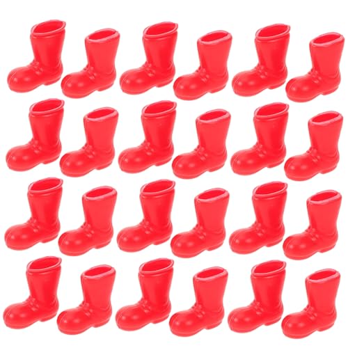 WESIEVYA 50 Stück Mini Weihnachtsstiefel, Puppenzubehör, Puppe, DIY Kostüm, Exquisite Mini Schuhe, Mini Spielzeughaus Schmuck, Mini Hausdekor, Miniatur Schuhmodelle, Mini Schuhschmuck, von WESIEVYA