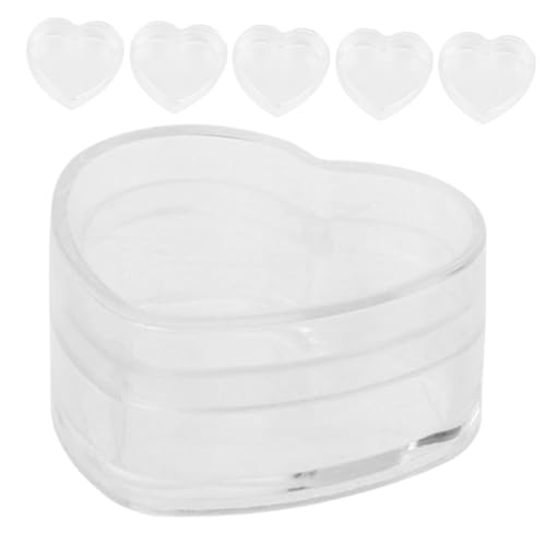 WESIEVYA Mini-aufbewahrungsbox Herzförmig Transparent Für Puppenhaus Zubehör Miniatur Requisiten Acryl Aufbewahrungsboxen Klein von WESIEVYA