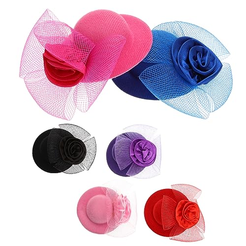 WESIEVYA 6 Stück Puppen Anziehhüte, DIY Teeparty Hüte, Kleine Hüte, Teeparty Bastelhüte, Mini Zylinder Zum Basteln, Mini Hüte, Kleiner Zylinder Zum Basteln, Kleine Hüte Für Frauen, Hut Für von WESIEVYA