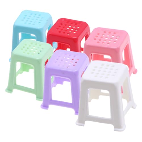 WESIEVYA 6 Stück Puppenhaushocker, Miniaturmöbel Und Zubehör, Puppen, Plastikhocker, Mini Quadrathocker, Mini Hocker, Modell, Miniaturstuhl, Mini Hocker, Mini Hocker, Plastik, Mini Möbel WESIEVYA 6 Stück Puppenhaushocker, Miniaturmöbel Und Zubehör, Puppen, Plastikhocker, Mini Quadrathocker, Mini Hocker, Modell, Miniaturstuhl, Mini Hocker, Mini Hocker, Plastik, Mini Möbel von WESIEVYA