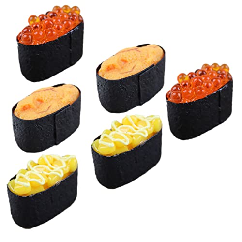 WESIEVYA 6 Stück Simulation Sushi Künstliches Sushi Spielzeug Lebensechtes Lebensmittelmodell Realistisches Onigiri Modell Plastik Sushi Spielzeug Sushi Modell Simuliertes Sushi Spielzeug WESIEVYA 6 Stück Simulation Sushi Künstliches Sushi Spielzeug Lebensechtes Lebensmittelmodell Realistisches Onigiri Modell Plastik Sushi Spielzeug Sushi Modell Simuliertes Sushi Spielzeug von WESIEVYA