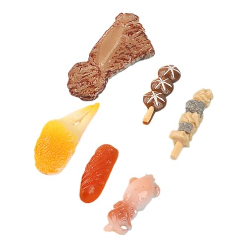 WESIEVYA 6 Stück Simulierte Miniatur-Snacks Kleine Lebensmittel DIY-Snack-Dekorationen Gemischter Stil Kunstharzhandwerk Für Puppenhaus WESIEVYA 6 Stück Simulierte Miniatur-Snacks Kleine Lebensmittel DIY-Snack-Dekorationen Gemischter Stil Kunstharzhandwerk Für Puppenhaus von WESIEVYA