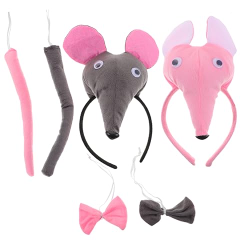 WESIEVYA 6 Stück Teiliges Maus Kostüm mit Cartoon Ohren Haarreif Schleife und Hautfreundlich für Erwachsene für Karneval Halloween Themen Faschingspartys WESIEVYA 6 Stück Teiliges Maus Kostüm mit Cartoon Ohren Haarreif Schleife und Hautfreundlich für Erwachsene für Karneval Halloween Themen Faschingspartys von WESIEVYA