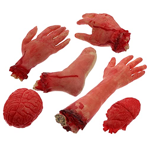 WESIEVYA 6pcs Scary Halloween Dekorationen Haunted Teil Prop Gebrochen Arm Bein Aufblasbare von WESIEVYA