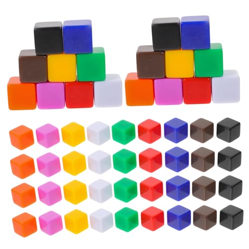 WESIEVYA 60 Stück Acrylwürfel Quadratische Spielwürfel Handwerksmaterial Leichte Und Kompakte Würfel Für Basteln Und Spielen von WESIEVYA