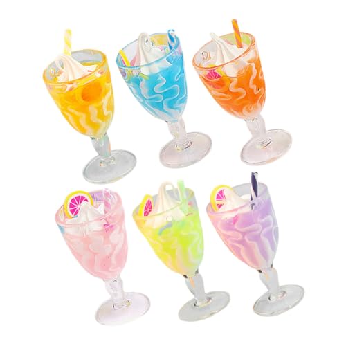 WESIEVYA 6Stücke Eisbecher Dekorative Gefälschte Getränke für Puppenhaus DIY Küchendekoration Rollenspiel Requisite Vielseitig Einsetzbar WESIEVYA 6Stücke Eisbecher Dekorative Gefälschte Getränke für Puppenhaus DIY Küchendekoration Rollenspiel Requisite Vielseitig Einsetzbar von WESIEVYA