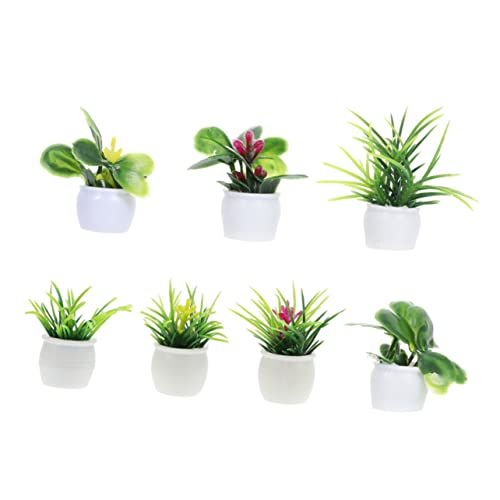 WESIEVYA Mini-pflanzenmodell Aus Kunststoff Puppenhaus Miniatur-topfpflanzen Langlebiges Ornament Deko Für Mini Und Garten von WESIEVYA