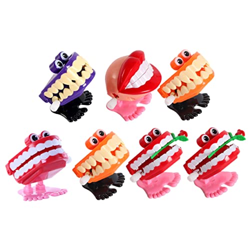 WESIEVYA 7pcs Walking Chattering Zähne Spielwaren Wind-up Lustige Zähne Spielzeug Zufällige Art WESIEVYA 7pcs Walking Chattering Zähne Spielwaren Wind-up Lustige Zähne Spielzeug Zufällige Art von WESIEVYA