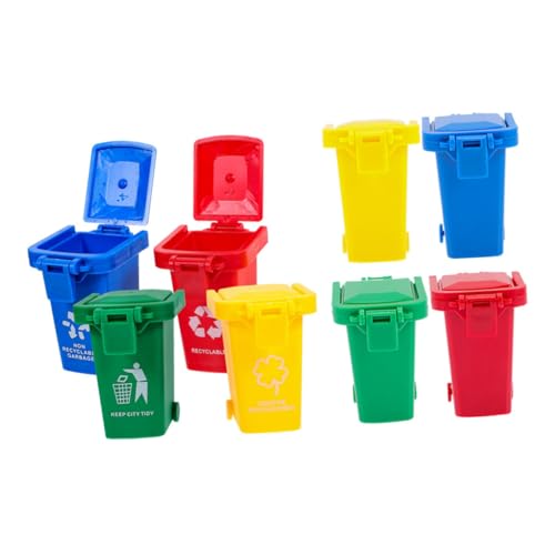 WESIEVYA 8 Stück Mini Mülleimer Mit Klappdeckel, Verschiebbarer Tragbarer Stifthalter, Winziger Mülleimer, Miniatur Stiftebehälter, Mülleimer Für Büro, Schreibwaren, Eimer, Schreibtisch WESIEVYA 8 Stück Mini Mülleimer Mit Klappdeckel, Verschiebbarer Tragbarer Stifthalter, Winziger Mülleimer, Miniatur Stiftebehälter, Mülleimer Für Büro, Schreibwaren, Eimer, Schreibtisch von WESIEVYA