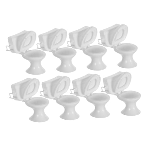 WESIEVYA Puppenhaus Badezimmer Zubehör Set 8 Stück Miniatur Toiletten Für Maßstab 112 Mini von WESIEVYA