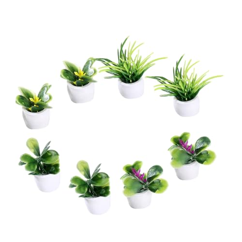 WESIEVYA 8-teiliges Satz Miniatur-Bonsai-topfpflanzen Für Puppenhaus-Garten-Dekoration Mini-DIY-Garten-Modell Mini Landschaftsdekor WESIEVYA 8-teiliges Satz Miniatur-Bonsai-topfpflanzen Für Puppenhaus-Garten-Dekoration Mini-DIY-Garten-Modell Mini Landschaftsdekor von WESIEVYA
