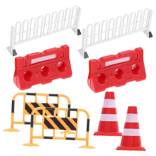 WESIEVYA 8 Teiliges Verkehrszeichen Spielzeug, Miniatur Verkehrsabsperrung, Kinderspielzeug, Verkehrsabsperrungszeichen, Verkehrspädagogisches Spielzeug, Verkehrszeichen Spielzeug, von WESIEVYA