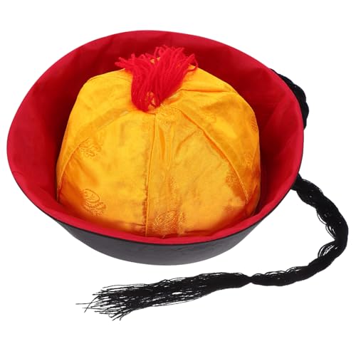 WESIEVYA Kopfschmuck Traditioneller Chinesischer Performance-hut Pferdeschwanzhut Für Cosplay-partys Dekorativer Hut Merchandise von WESIEVYA