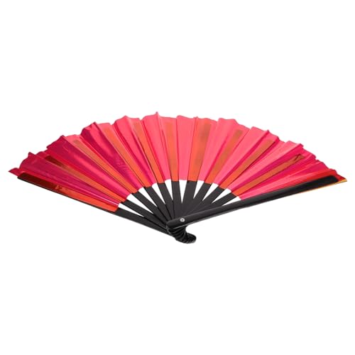 WESIEVYA Chinesischer Faltbarer Handfächer aus PVC Bunter Tanzfächer mit Bambusgriff Leicht und Robust für Bühne Hochzeit Party und Traditionelle Aufführungen Dekoratives Accessoire von WESIEVYA