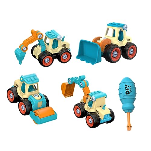WESIEVYA Kunststoff-konstruktionsbagger-Spielzeug Zerlegbare Teile Jungen- Und Mädchen-Spielzeug Für Kleinkinder Pädagogisches Lernspielzeug Auto-Set Zufällige Farbe von WESIEVYA
