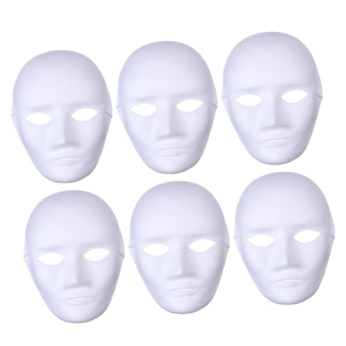 WESIEVYA Blanko Maske Mask Diy Pulp Masken Zum Bemalen Leere Papiermaske Für Und Erwachsene Perfekt Für Kostümpartys Und Kreative Bastelprojekte von WESIEVYA