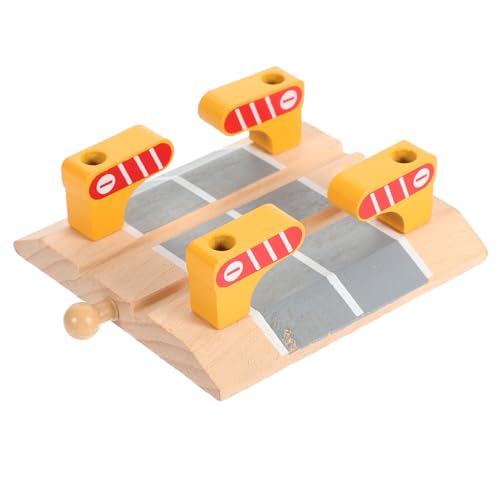 WESIEVYA Gleiszubehör Guide Rail bastelzeug dekoringe Engine geschke Bahnschienenadapter Rennstrecke Spuren Lustiges Geländer-Barrieremodell Bahngleise, Geländer, Barriere Holz von WESIEVYA