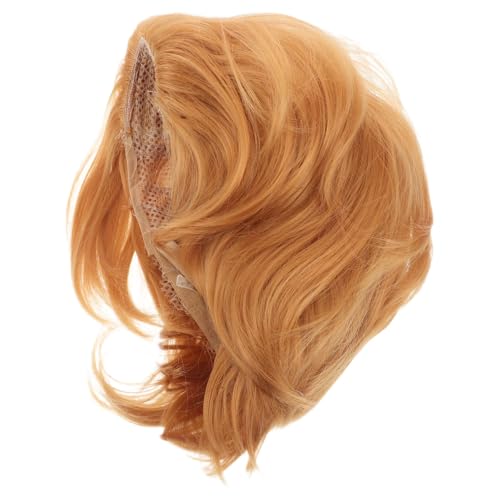 WESIEVYA Goldene Kurze Perücke Für Männer Mit , Punk-Stil, Männliche Perücke, Jungen-perücke Für Cosplay Und Halloween, Realistisches Und Maskulines Haarteil von WESIEVYA