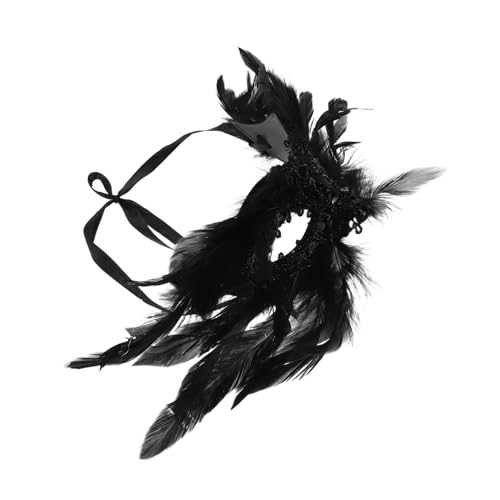 WESIEVYA Gothic Federmaske Damen Masquerade Halbgesichtsmaske mit Elastischem Band Atmungsaktiv Einzigartiges Design für Karneval Kostümparty Bühnenauftritt und Halloween WESIEVYA Gothic Federmaske Damen Masquerade Halbgesichtsmaske mit Elastischem Band Atmungsaktiv Einzigartiges Design für Karneval Kostümparty Bühnenauftritt und Halloween von WESIEVYA