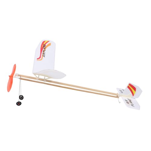 WESIEVYA Gummiband Flugzeug Modell DIY Bausatz Kleines Leichtes Flugmodell mit Gummimotor Robustes Außenspielzeug für Jungen Indoor und Outdoor Flugspaß Pädagogisches Bastelspielzeug von WESIEVYA