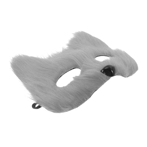 WESIEVYA Vielseitige Kostümmaske Aus Plüsch Halbgesichtstier für Die Halloween-maskenball WESIEVYA Vielseitige Kostümmaske Aus Plüsch Halbgesichtstier für Die Halloween-maskenball von WESIEVYA