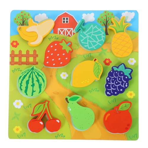 WESIEVYA Holzpuzzle für Kleinkinder Lernspielzeug für Frühe Bildung Fördert Hand Augen Koordination und Kreativität Sicheres mit Großen für Jahre Alte von WESIEVYA