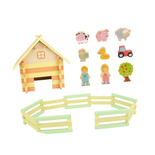 WESIEVYA Pädagogisches Holzspielzeug-Set Für Kleinkinder Bauernhof-tierspielzeug Mit Nachahmung Für Jungen von WESIEVYA