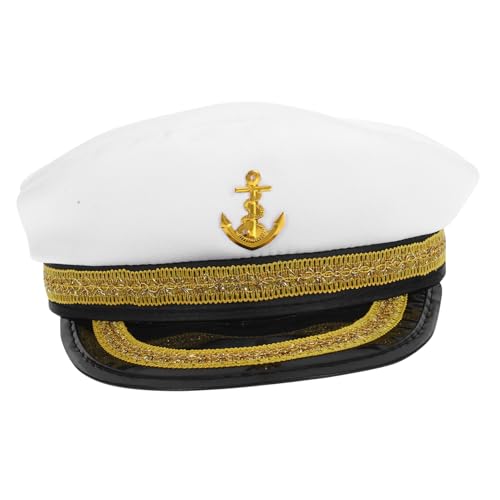 WESIEVYA Kapitänsmütze Polyester für Cosplay und Kostümpartys Matrosenhut für Damen und Herren Uv Schutz Sonnenhut Robust und Langlebig für Reisen Bootfahren und Freizeit WESIEVYA Kapitänsmütze Polyester für Cosplay und Kostümpartys Matrosenhut für Damen und Herren Uv Schutz Sonnenhut Robust und Langlebig für Reisen Bootfahren und Freizeit von WESIEVYA